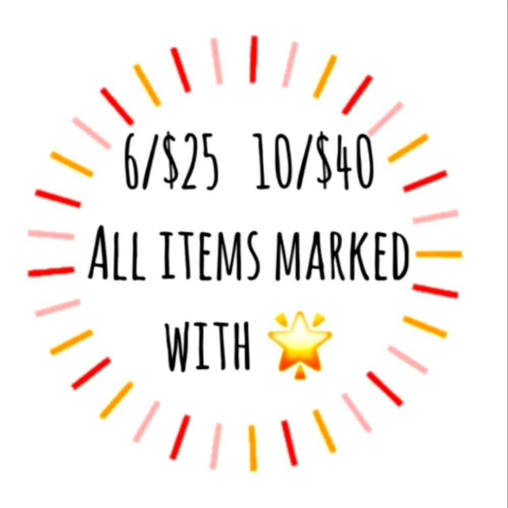 All items $10 or less or with a 🌟 sale